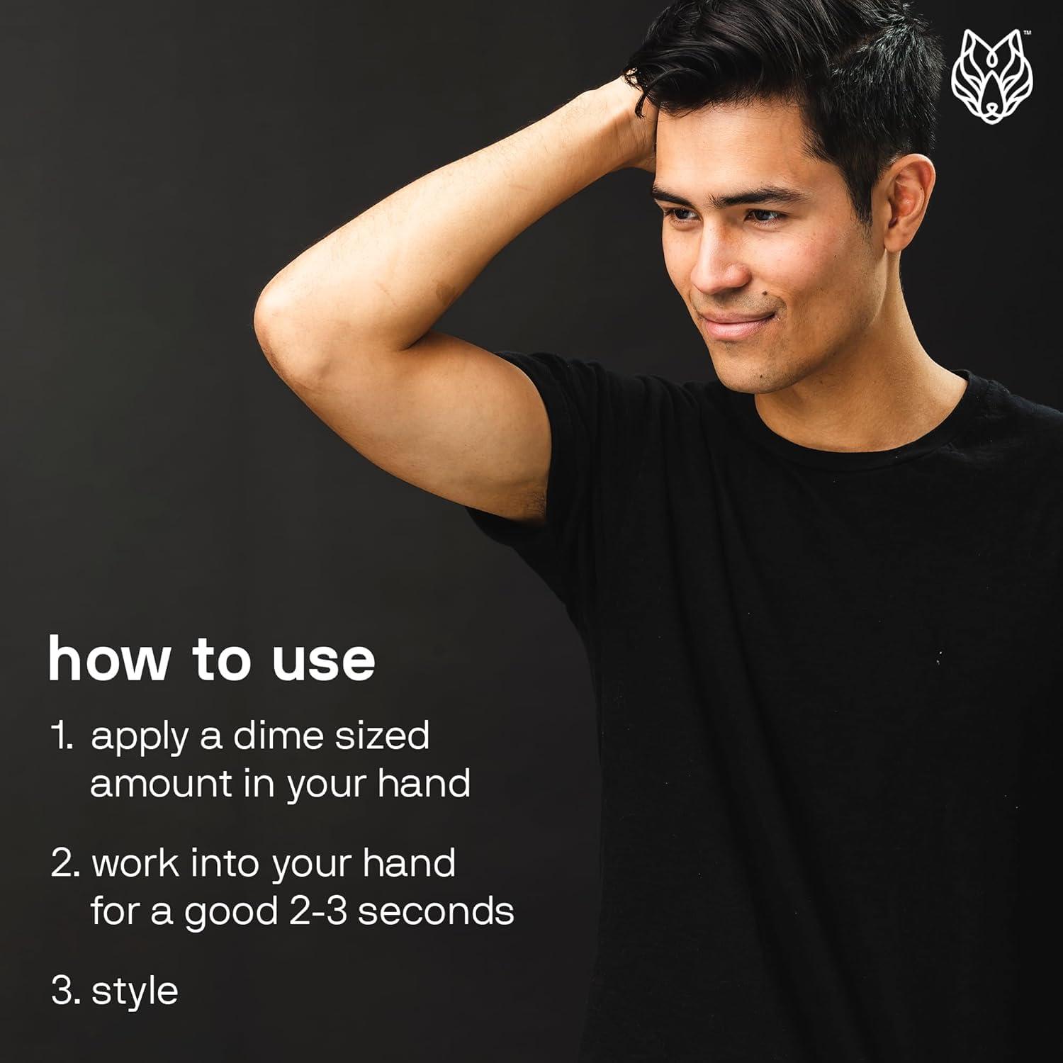 image:imageBlack Wolf Hair Styling Paste for Men Light Hold  Water Based Hair Styling Product for All Hair Styles amp Types  Barber Grade NonGreasy amp Long Lasting Wax  Add Texture amp Volume 3 ozMedium Hold