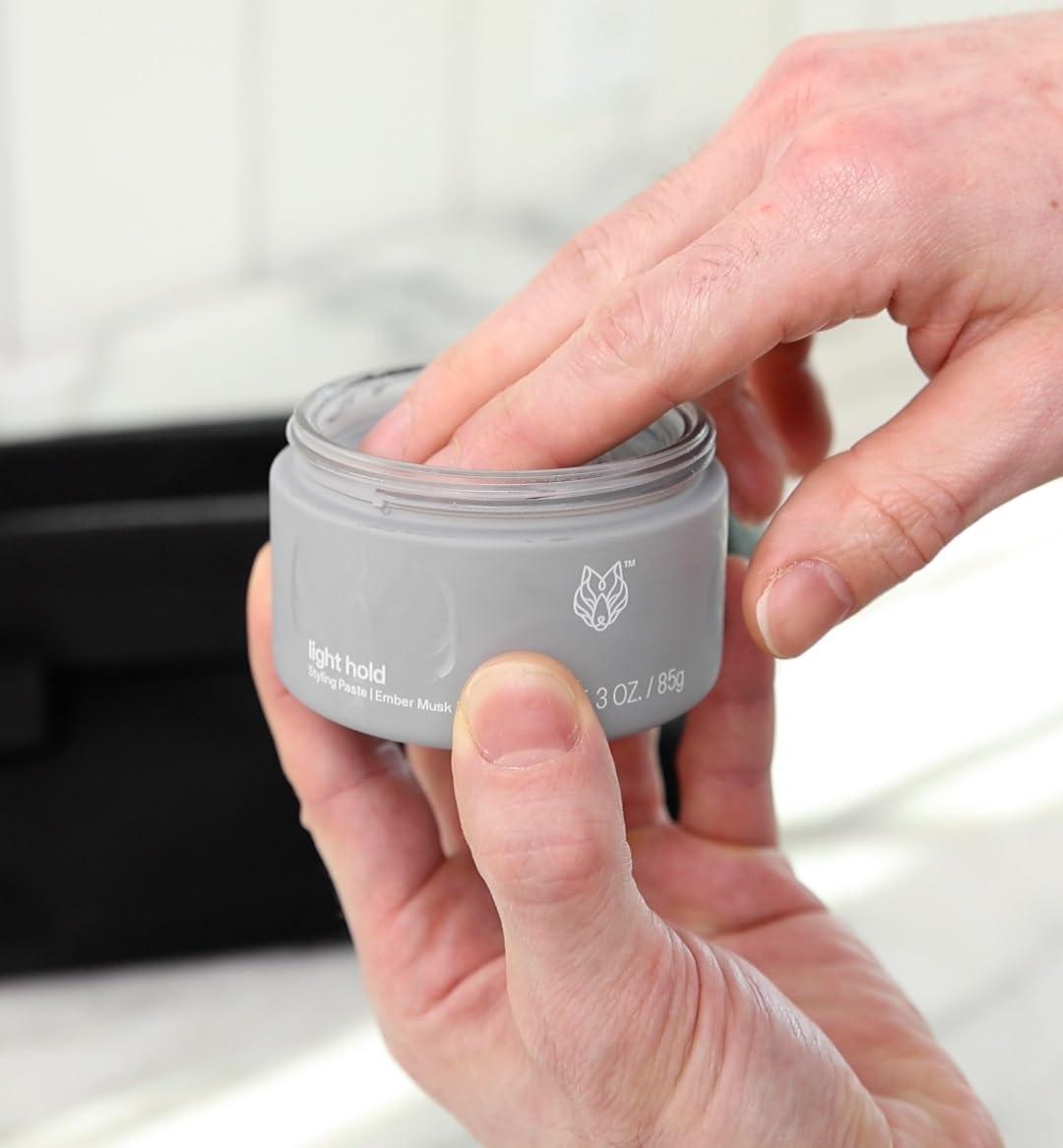 image:imageBlack Wolf Hair Styling Paste for Men Light Hold  Water Based Hair Styling Product for All Hair Styles amp Types  Barber Grade NonGreasy amp Long Lasting Wax  Add Texture amp Volume 3 ozLight Hold