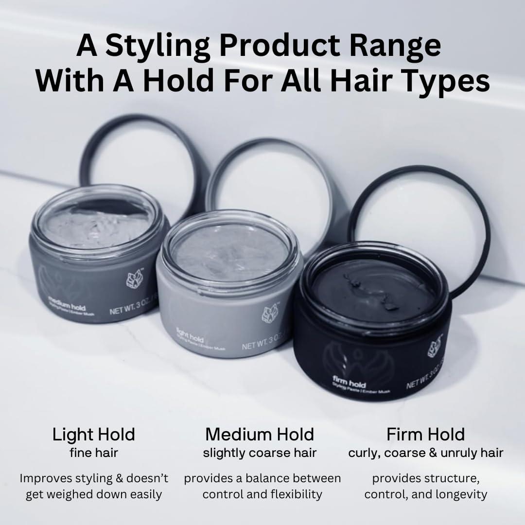 image:imageBlack Wolf Hair Styling Paste for Men Light Hold  Water Based Hair Styling Product for All Hair Styles amp Types  Barber Grade NonGreasy amp Long Lasting Wax  Add Texture amp Volume 3 ozLight Hold