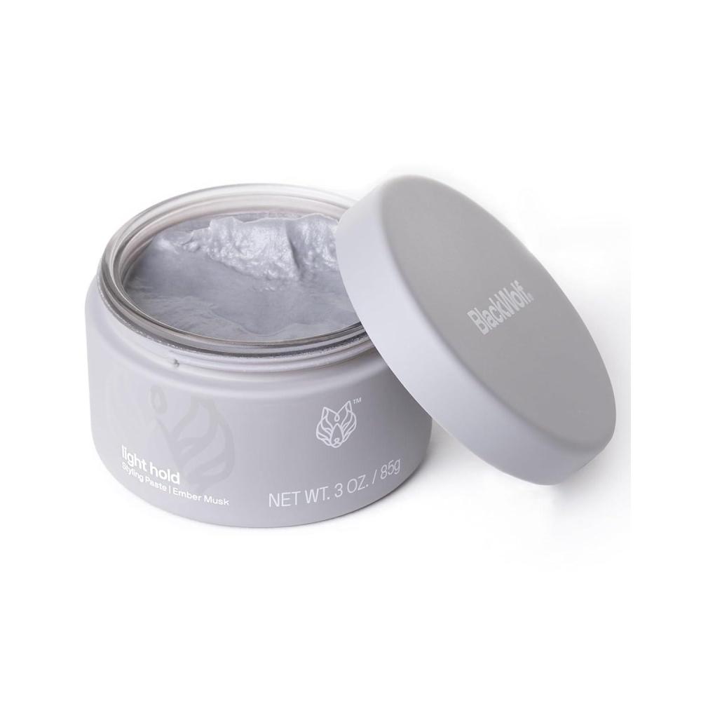 image:imageBlack Wolf Hair Styling Paste for Men Light Hold  Water Based Hair Styling Product for All Hair Styles amp Types  Barber Grade NonGreasy amp Long Lasting Wax  Add Texture amp Volume 3 ozLight Hold
