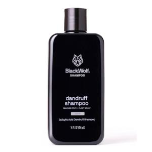 Black Wolf Anti-Dandruff Shampoo – Advanced Dandruff-Fighting & Itch Relief Formula with Salicylic Acid, Removes Buildup & Flakes – for Itchy Scalp – Thick & Rich Lather Cleanses Scalp – 14 oz(Dandruff)