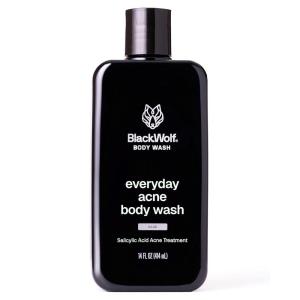 Black Wolf Moisturizing Body Wash for Men, Sandalwood – Mens Hydrating Bodywash for Dry, Dehydrated, & Sensitive Skin – Hyaluronic Acid, Aloe Vera, & Jojoba Oil Body Cleanser Help Remove Oil & Dirt(Acne Fighting)