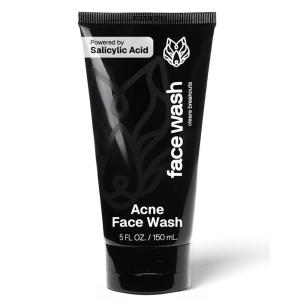 Black Wolf Face Wash and Oil-Free Moisturizer Gel Bundle for Oily Skin, Deep Clean- 2pc Bundle- Charcoal Powder and Salicylic Acid Reduce Acne Breakouts and Cleanse Your Skin- Gift Set for Men(Face Wash (Pack of 1))