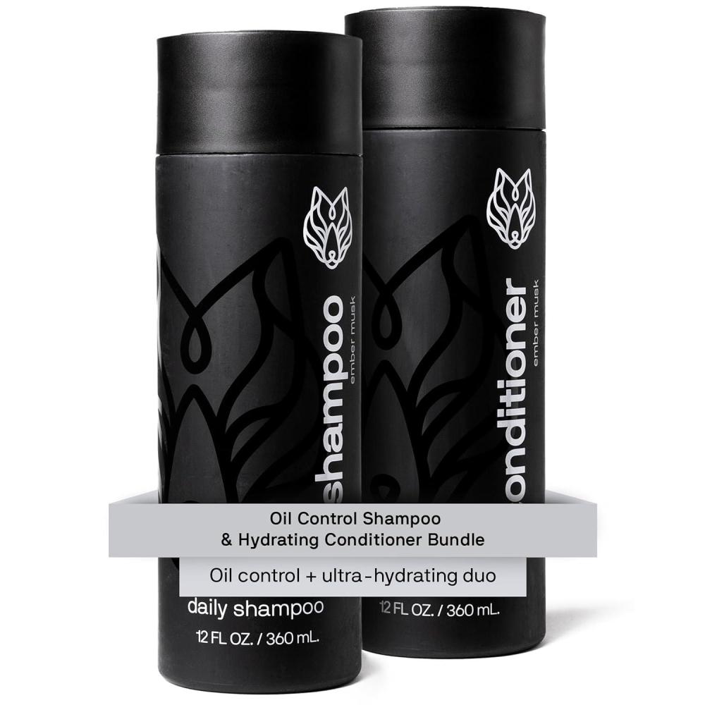 image:imageBlack Wolf Mens Shampoo amp Conditioner Set for Oily Hair  Oil Control Shampoo with Moisturizing amp Deep Cleansing Formula  Conditioner for Soft amp Silky Strands  Daily Hair Care for Men